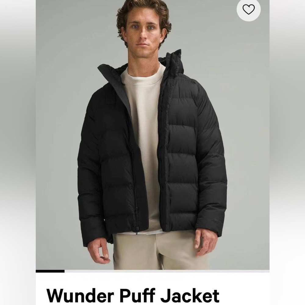 lululemon Wunder puff men's down jacket is new!Black color, waterproof material